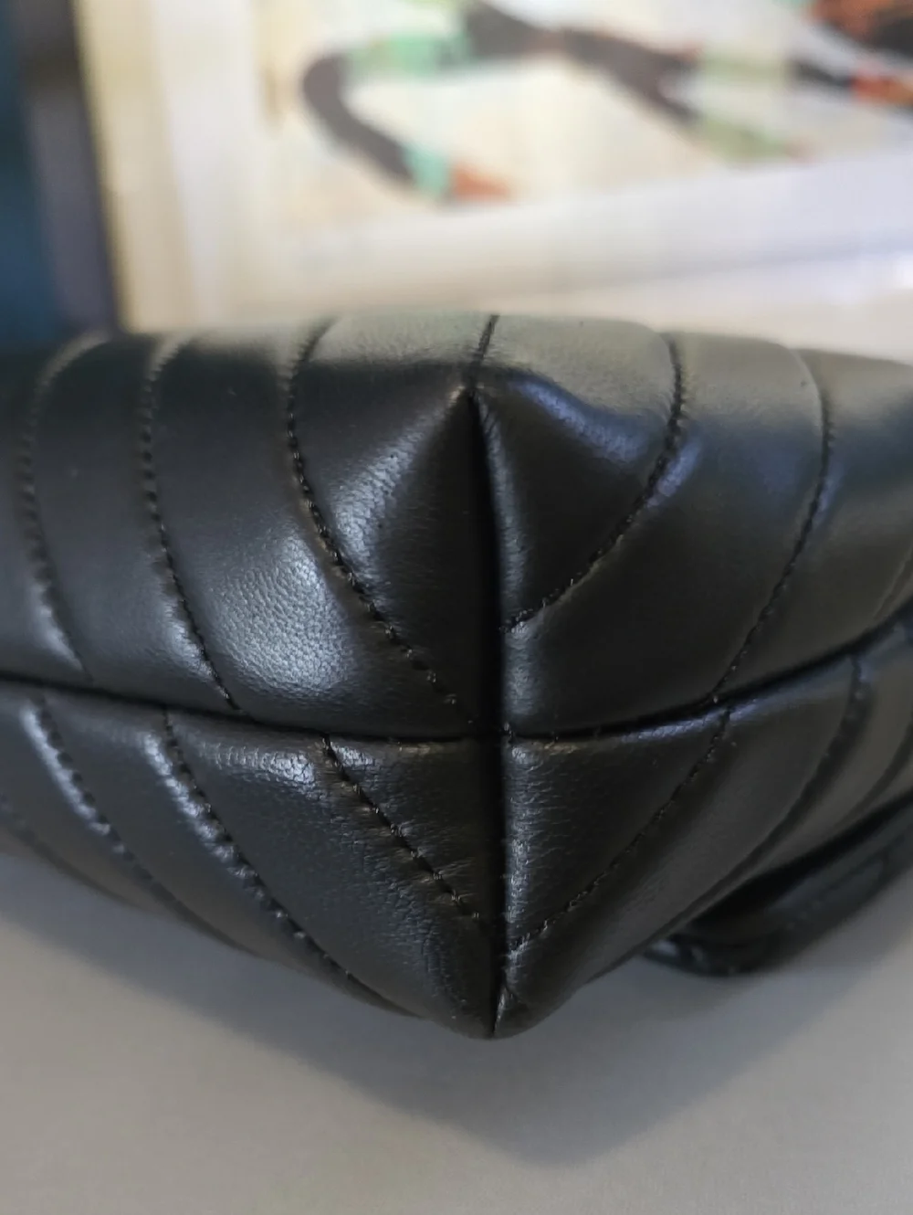 Quince Quilted Chevron Leather Convertable Bag - Picture 4 of 12